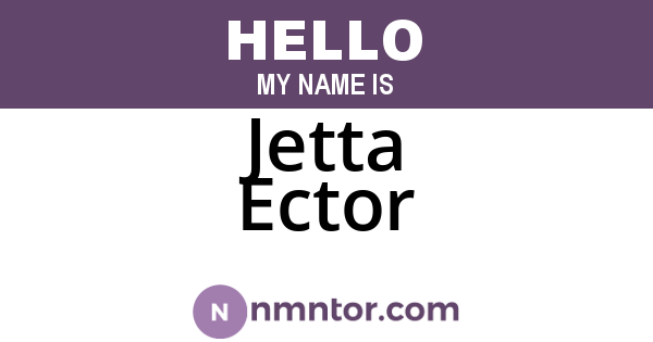 Jetta Ector