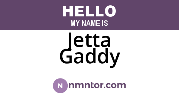 Jetta Gaddy
