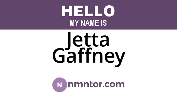 Jetta Gaffney