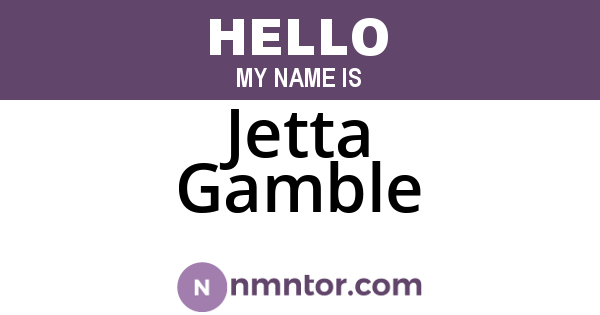 Jetta Gamble