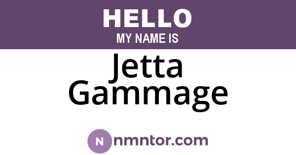 Jetta Gammage