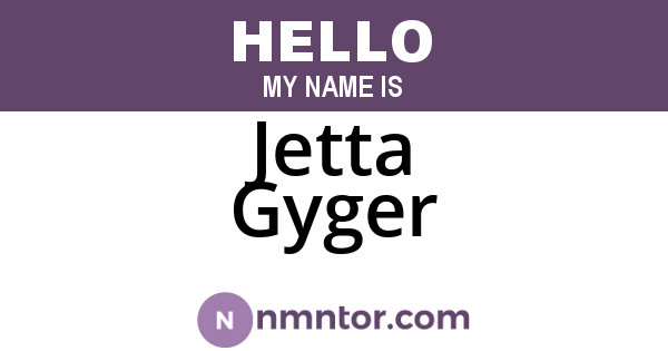 Jetta Gyger