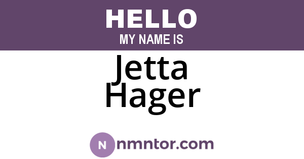 Jetta Hager