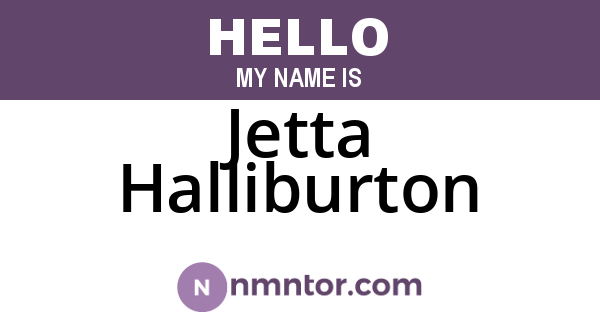 Jetta Halliburton