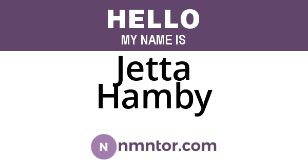 Jetta Hamby