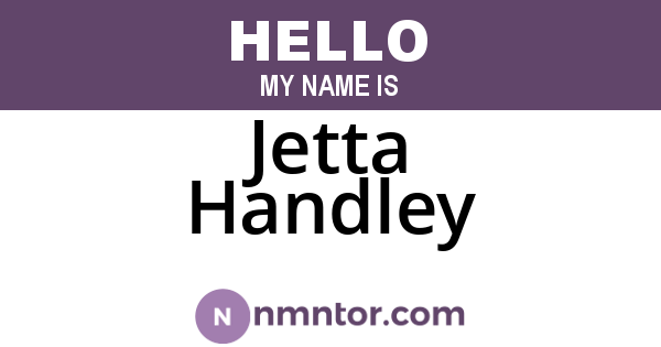 Jetta Handley