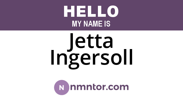 Jetta Ingersoll