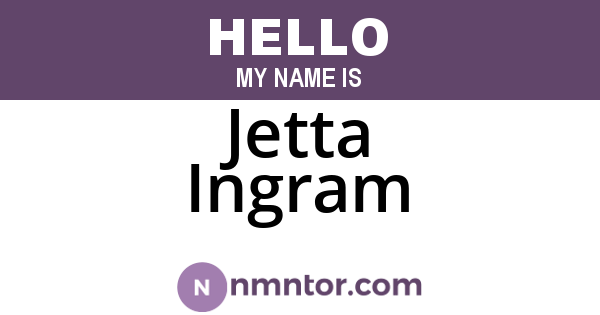 Jetta Ingram