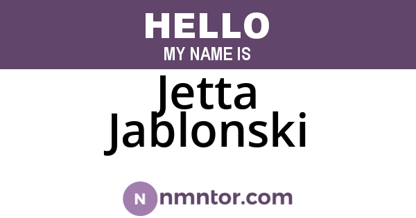 Jetta Jablonski