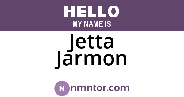 Jetta Jarmon