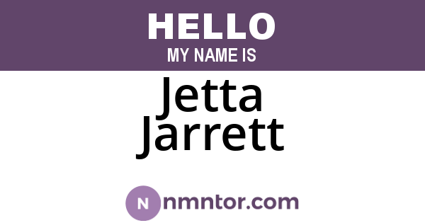 Jetta Jarrett