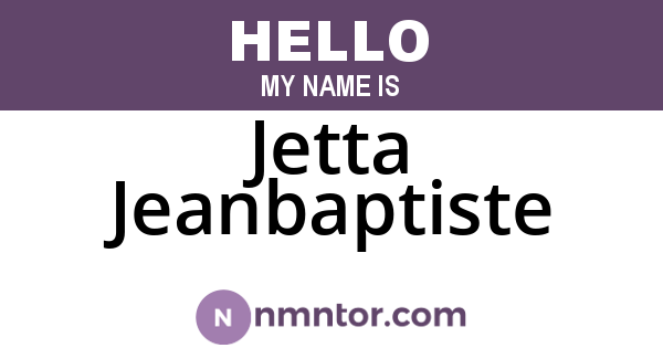 Jetta Jeanbaptiste