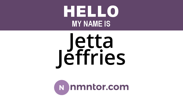 Jetta Jeffries
