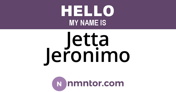 Jetta Jeronimo