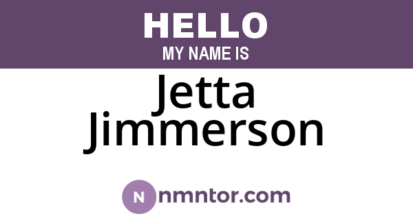 Jetta Jimmerson