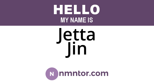 Jetta Jin