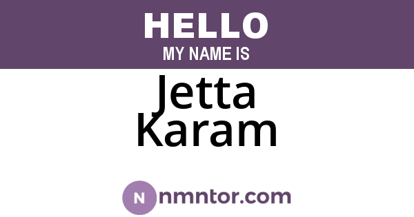 Jetta Karam
