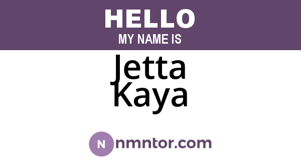Jetta Kaya