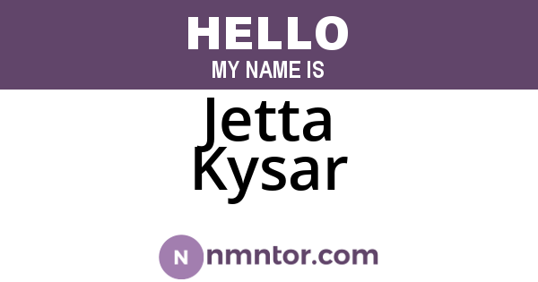 Jetta Kysar