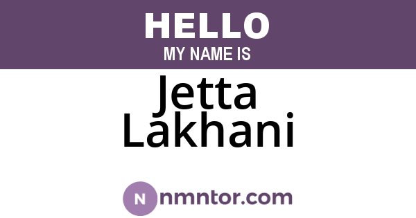 Jetta Lakhani
