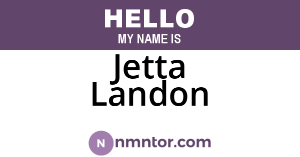 Jetta Landon