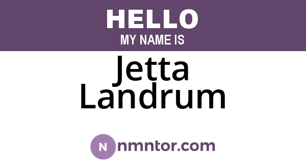 Jetta Landrum