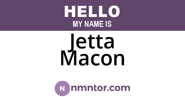 Jetta Macon