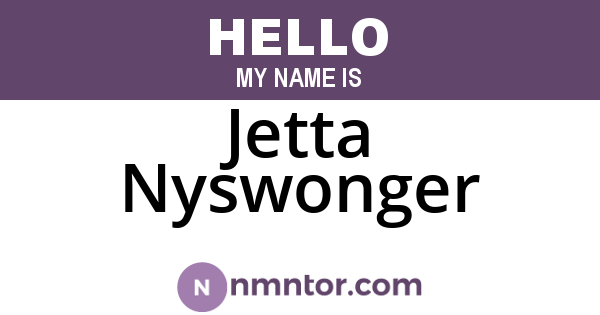 Jetta Nyswonger