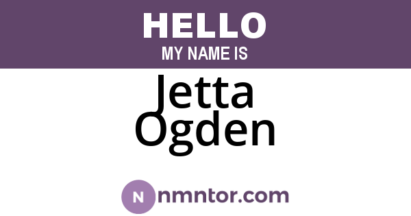 Jetta Ogden