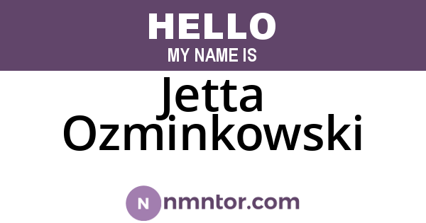 Jetta Ozminkowski