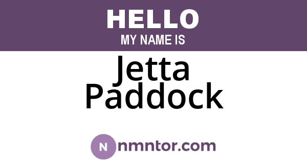 Jetta Paddock