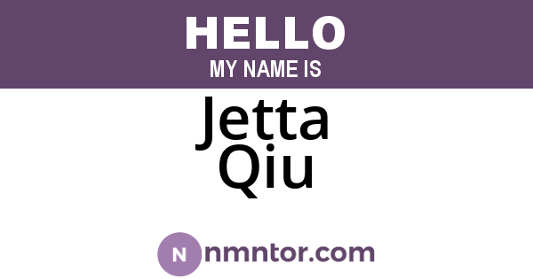 Jetta Qiu