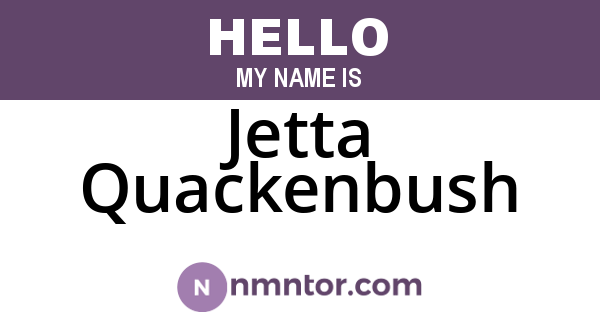 Jetta Quackenbush