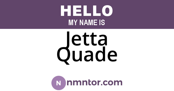 Jetta Quade