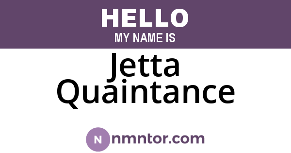 Jetta Quaintance