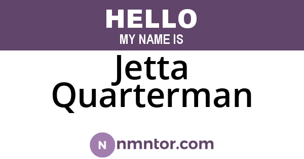 Jetta Quarterman