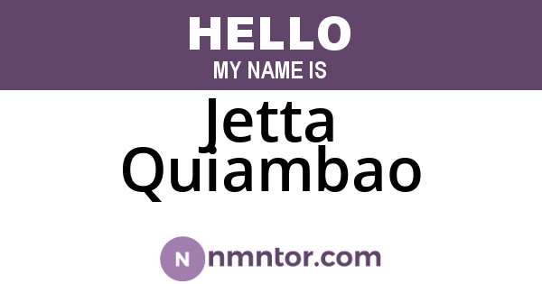 Jetta Quiambao