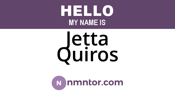 Jetta Quiros