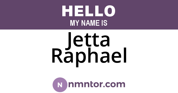Jetta Raphael