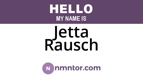 Jetta Rausch
