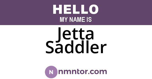 Jetta Saddler
