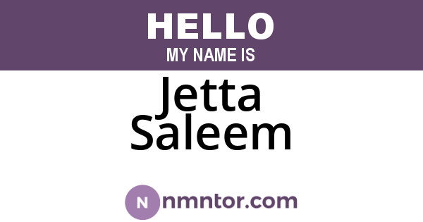 Jetta Saleem