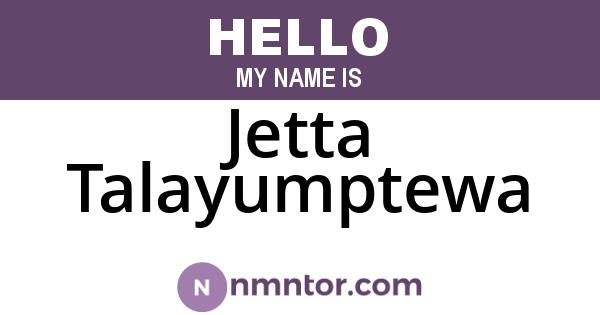 Jetta Talayumptewa