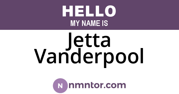 Jetta Vanderpool