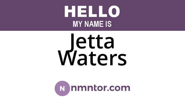 Jetta Waters