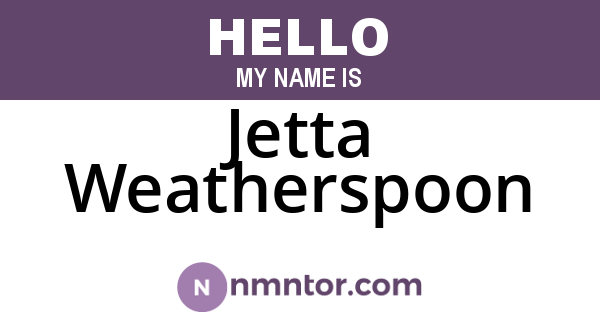 Jetta Weatherspoon