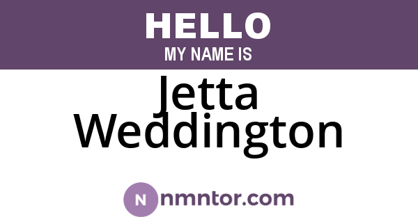 Jetta Weddington