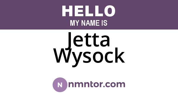 Jetta Wysock