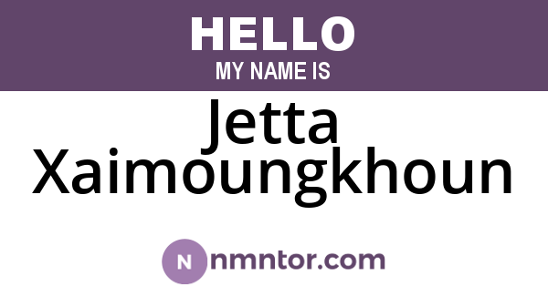 Jetta Xaimoungkhoun