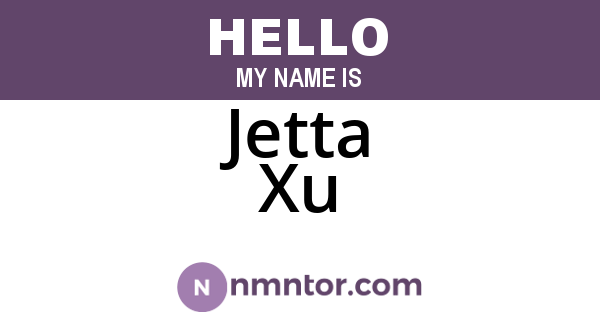 Jetta Xu